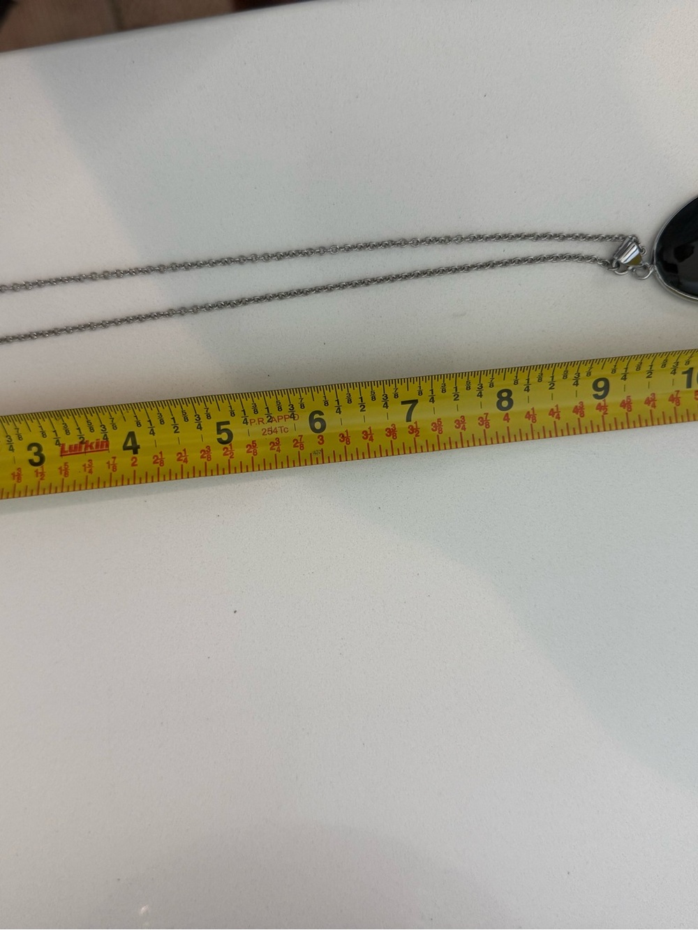 Silver Tone Black Pendant Necklace - Women's Accessories